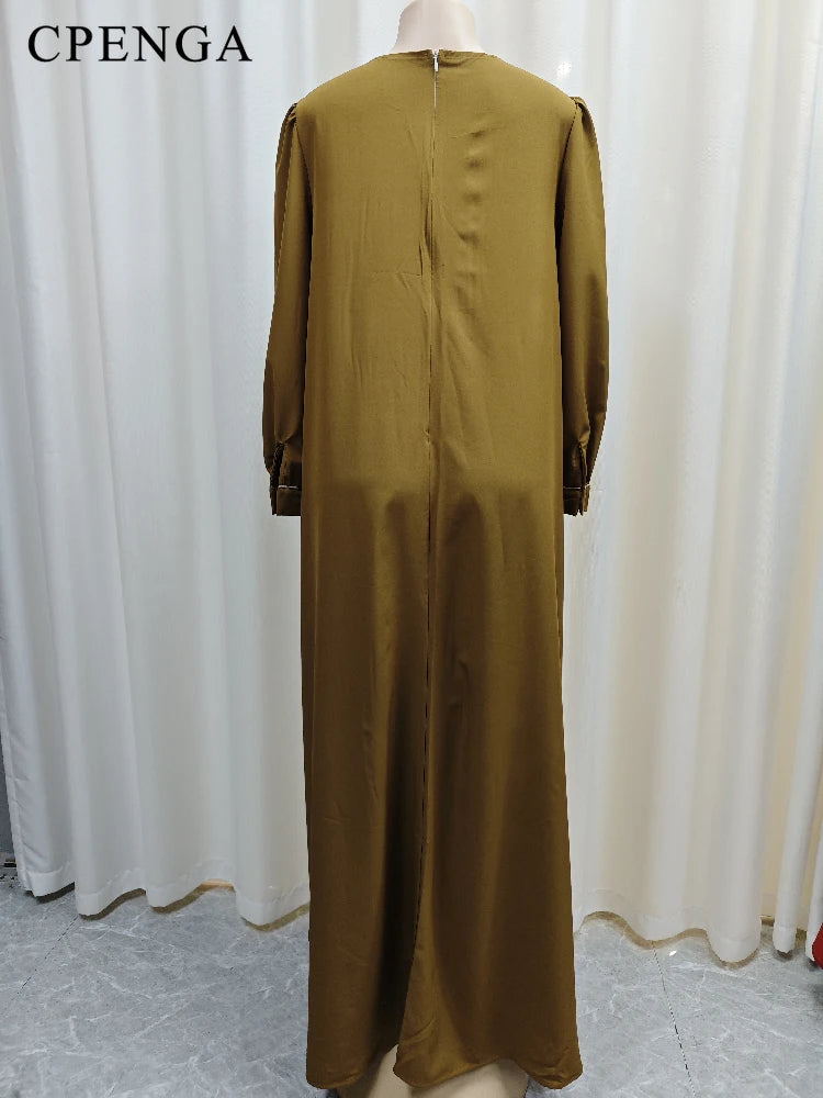 Maxy Elegant Party Dress for Women Ramadan Islamic Church Clothes Plus Size Summer Nigerian Casual Outfits Turkey Gown