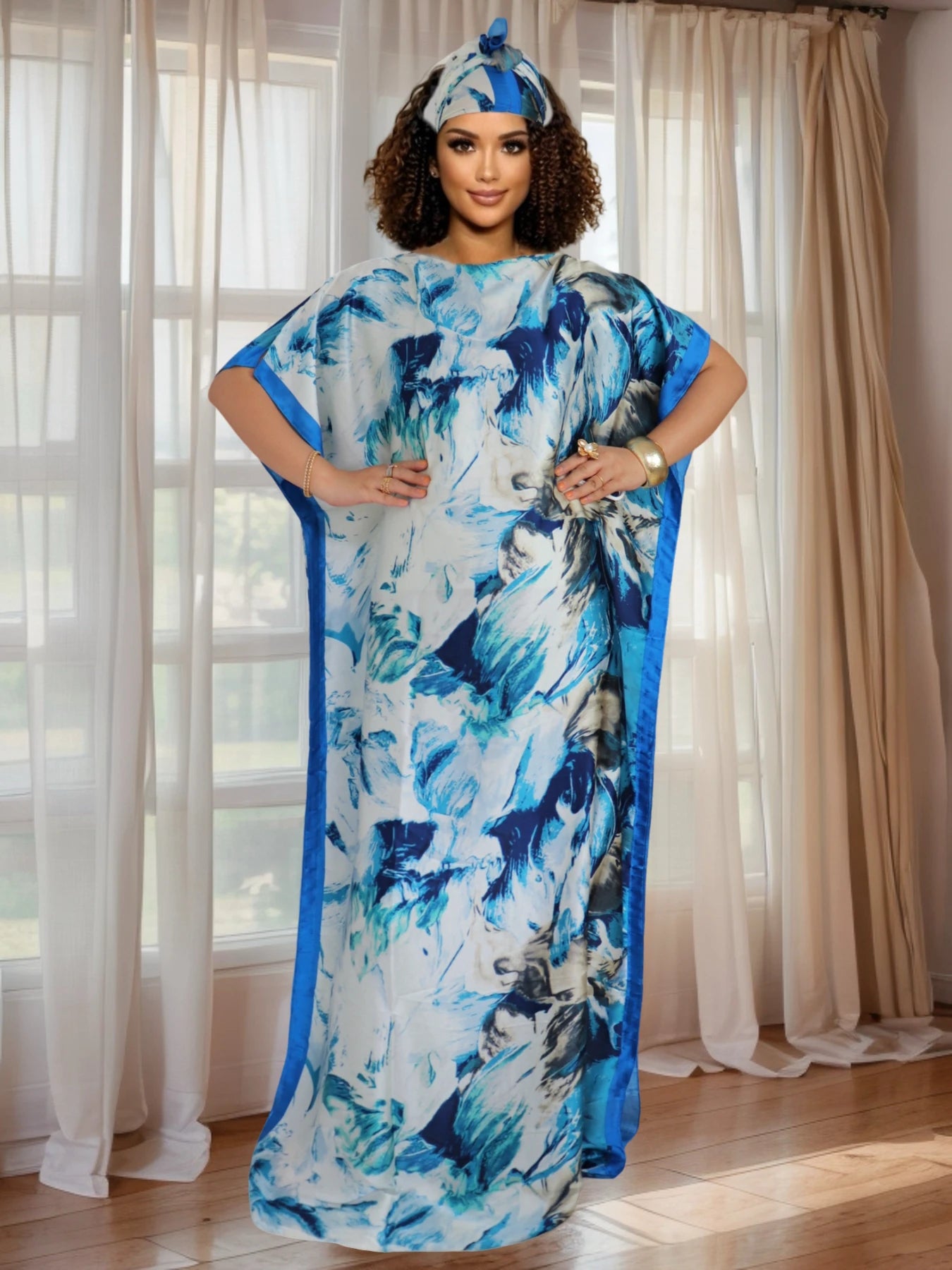 Maxy Women's Dashiki Floral Print Dress - African Style for Party & Daily Wear, Fashionable Choice