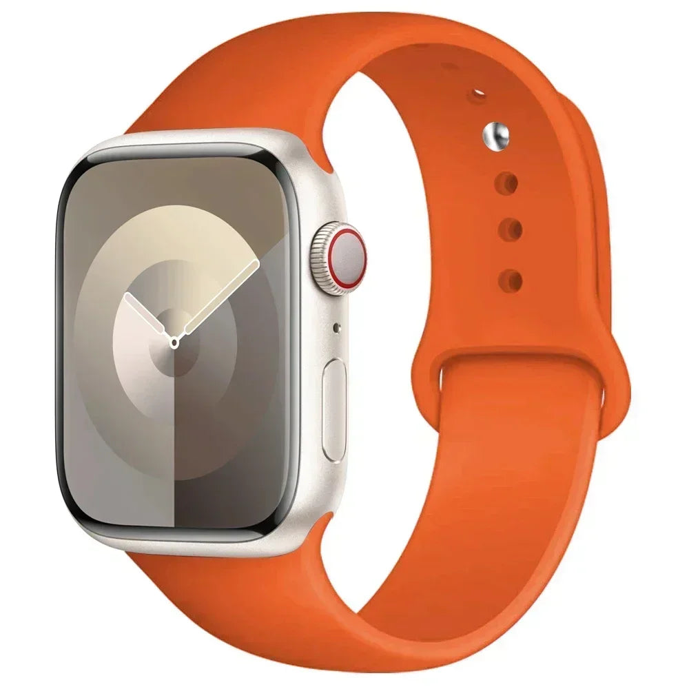 Maxy Silicone Band For Apple Watch strap 44mm 45mm 40mm 41mm 42-46mm sport bracelet iwatch series 8 7 6 5 4 9 10 11 SE-Ultra 2/3 49mm