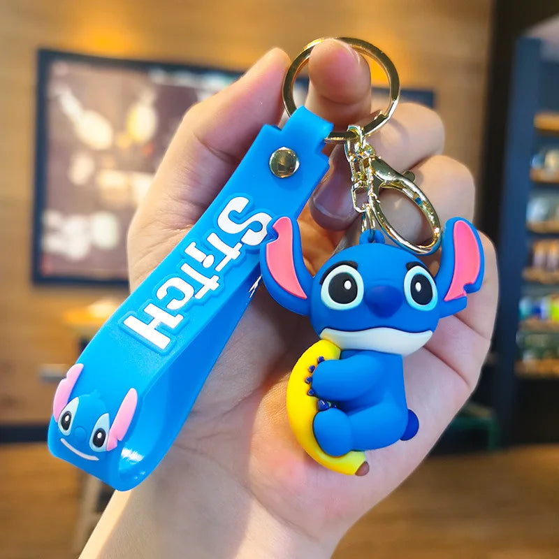 Maxy Anime Disney Figure Villain Maleficent The Evil Queen Cruella Silicone Keychain Bag Key Ring Pendant Children Toy Birthday Gifts