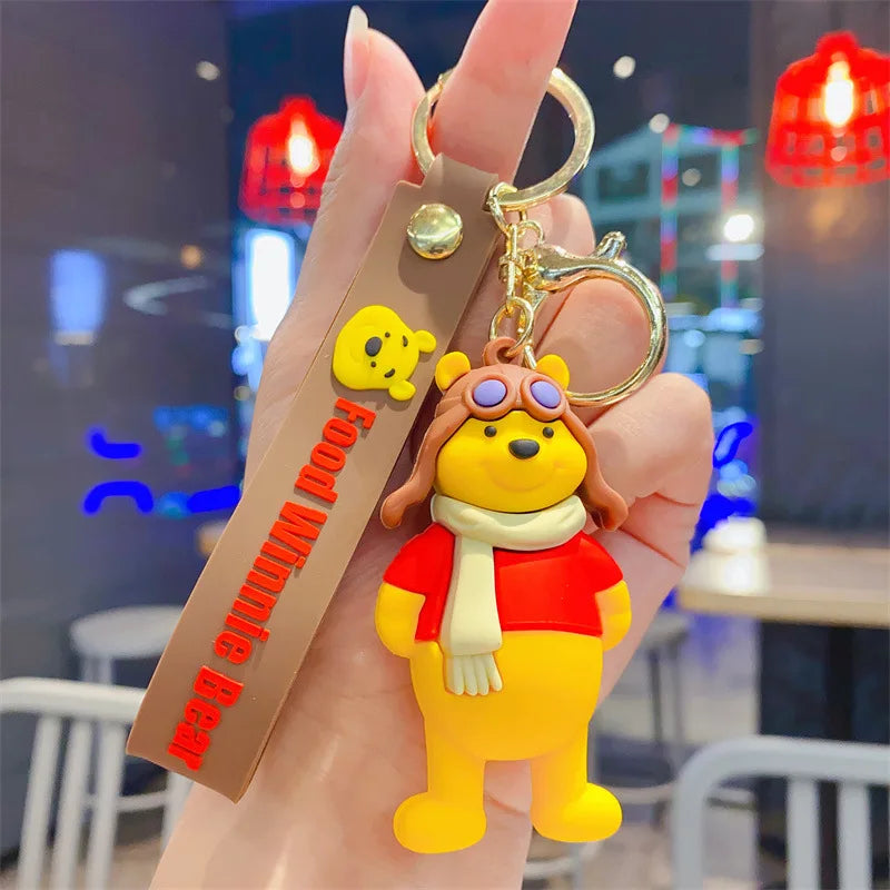Maxy Anime Disney Figure Villain Maleficent The Evil Queen Cruella Silicone Keychain Bag Key Ring Pendant Children Toy Birthday Gifts