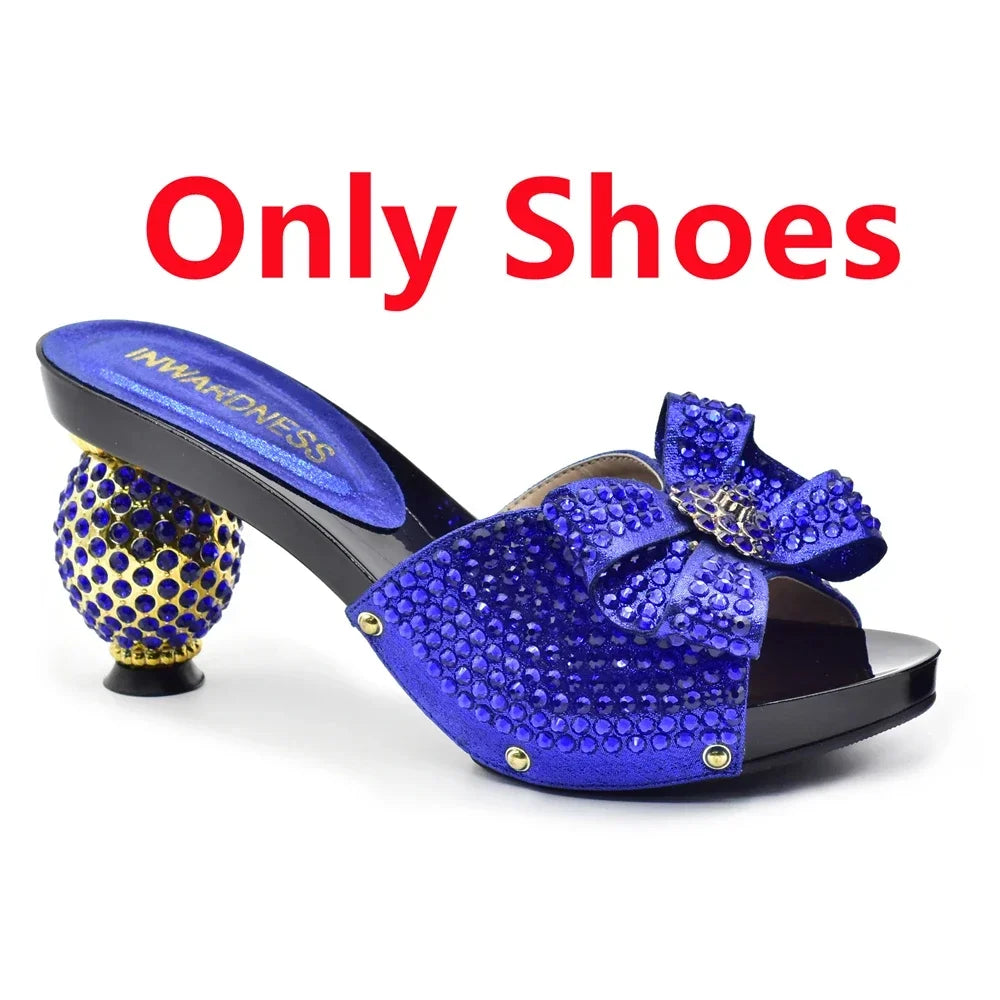 Maxy New Arrival Italian Shoe and Bag Set for Party in Women Summer High Heeled Shoes for Women Plus Size Shoes Luxury Nigerian Pumps