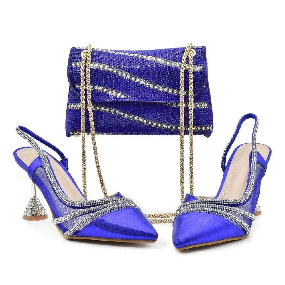 Maxy Fashion Party Italian Shoe Bag Set Ladies Shoe with Matching Bag Set 2024 Designer Shoes Women Luxury