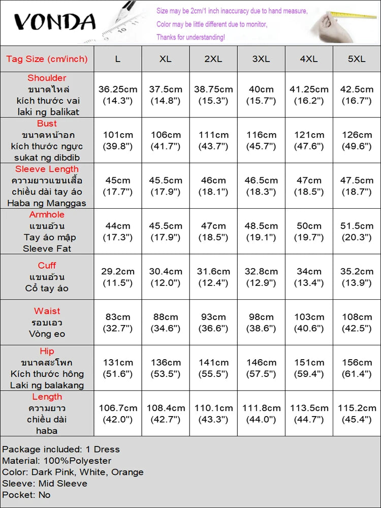 Maxy Plus Size Women Elegant Printed Dress Bohemian Stand Collar Bow Belt Casual Loose Robe Knee Length Sundress