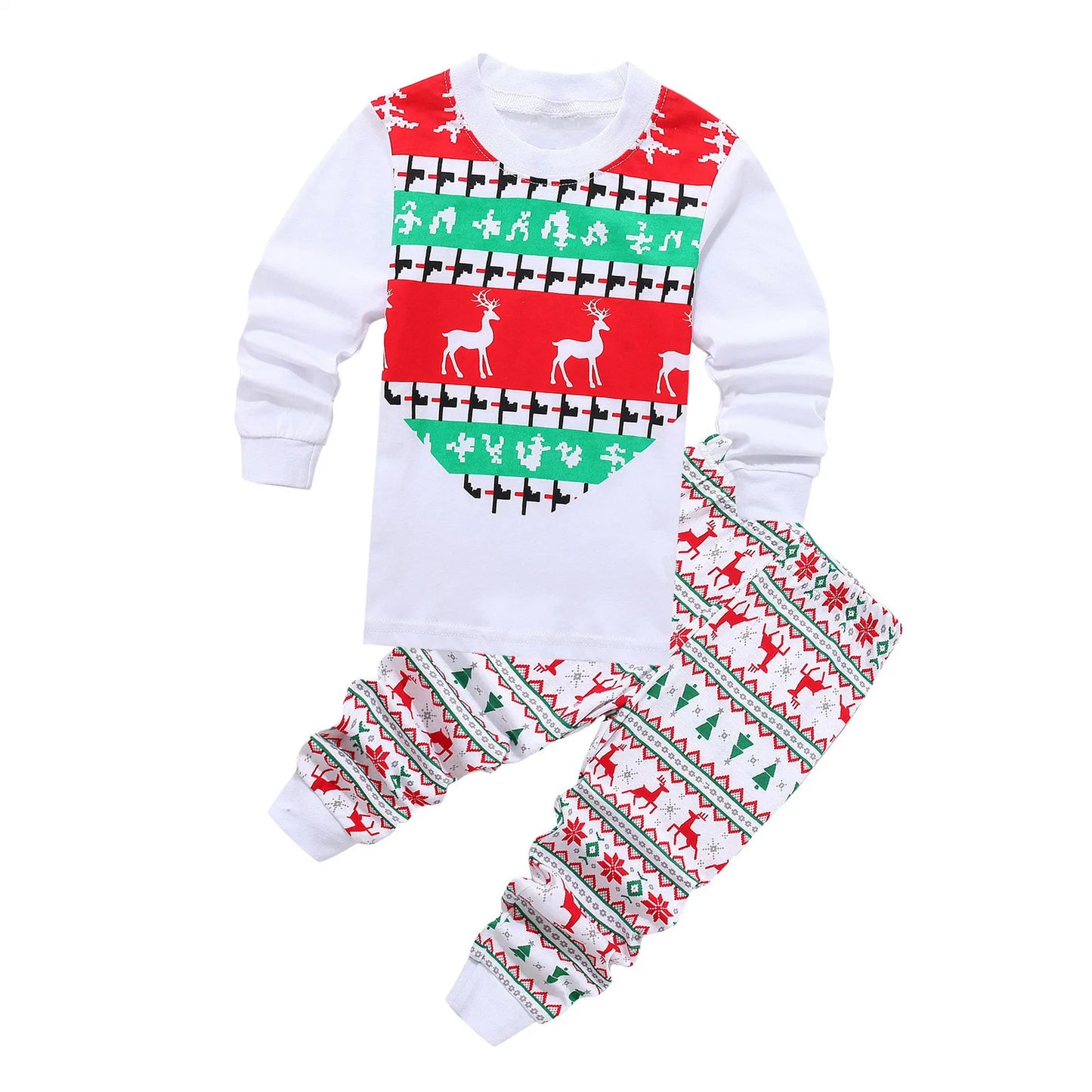 Maxy Christmas Baby Pajamas For Girls Boys Santa Claus XMAS Pajamas Set Cotton Pjs Toddler New Year Sleepwear Kids Clothes Casual Set