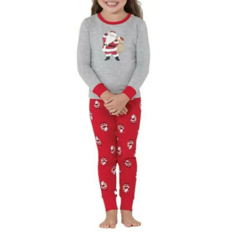 Max PUDCOCO Christmas Family Matching Pajamas Set Adult Women Kids Santa Claus Sleepwear Nightwear Outfits