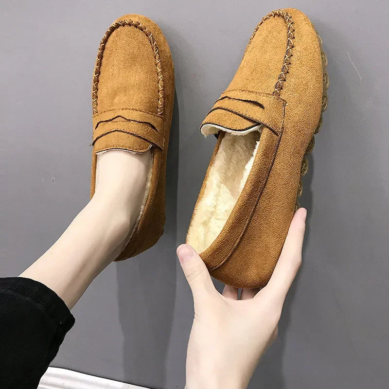 Maxy Women's Loafers Moccasins Woman Soft Bottom Non Slip Female Flats Shoes  Autumn Spring Slip On Sewing Ladies Lazy Shoes New