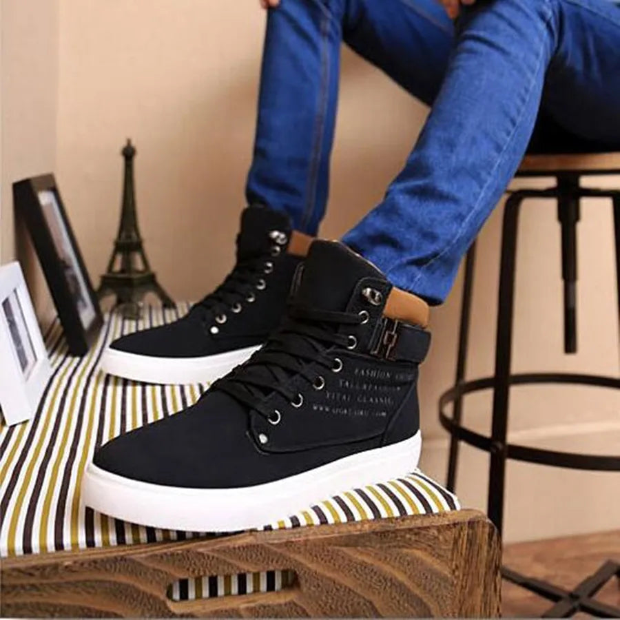 Visco Men Vulcanized Shoes Spring/Autumn Male High Quality England Frosted Suede Casual Green Footwear Winter Comfortable Large Size