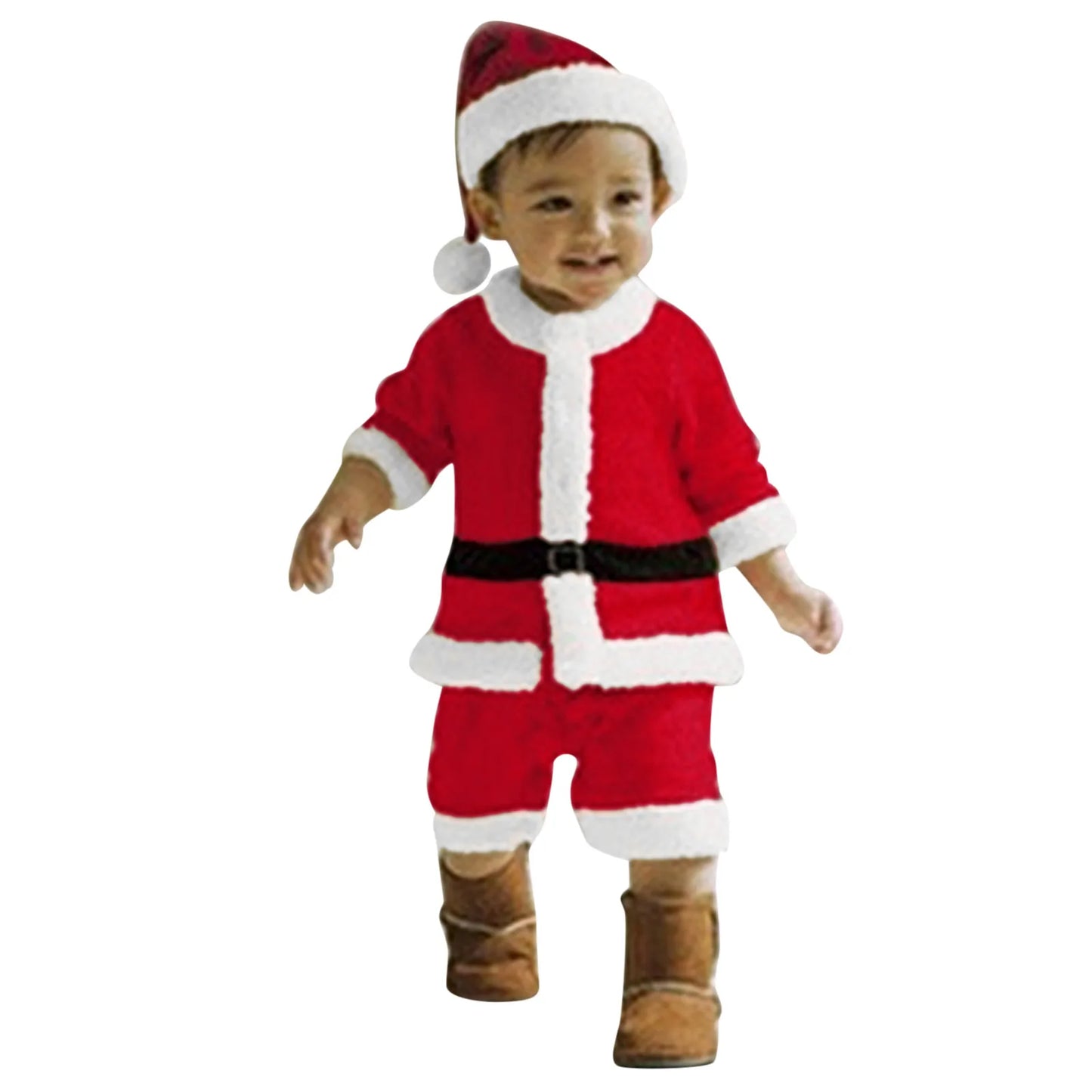Maxy Christmas Baby Clothes Kids Santa Claus Cosplay Costume Boys Long Sleeve Clothes Toddler Cute Infant Winter Outwear Costumes