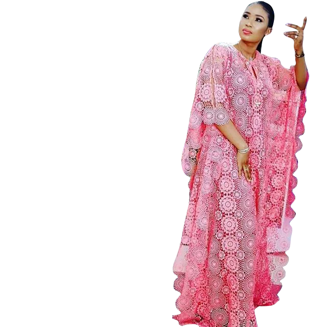 Amay Dresses for Women Evening Party Maxy Dress Ladies Clothes Elegant Applique Voile Sexy Bazin Long Robe Nigeria Daily