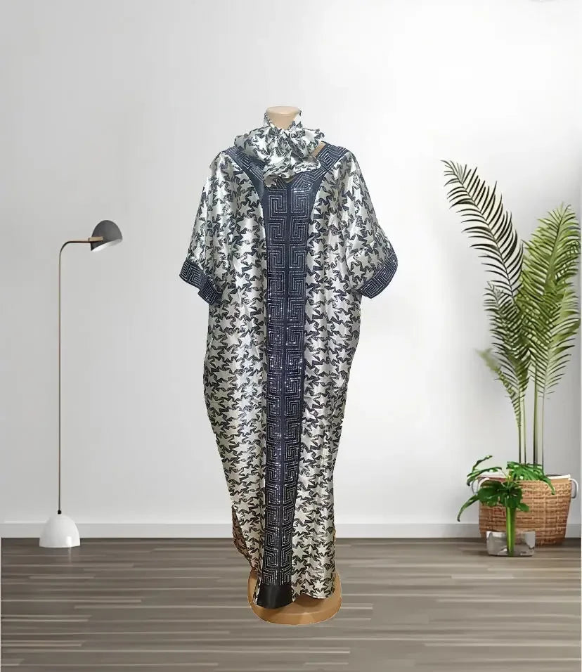 Amay African Dresses for Women Evening Party Dashiki Africa Clothes Robe Plus Size Luxury Dubai Kaftan Abaya Muslim Maxy Dress