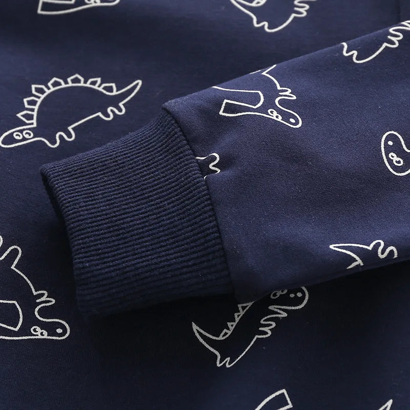 Maxy 100% Cotton sweatshirt boys girls Long sleeve print 3D dinosaur sports BABY tops spring autumn toddler clothes clothing