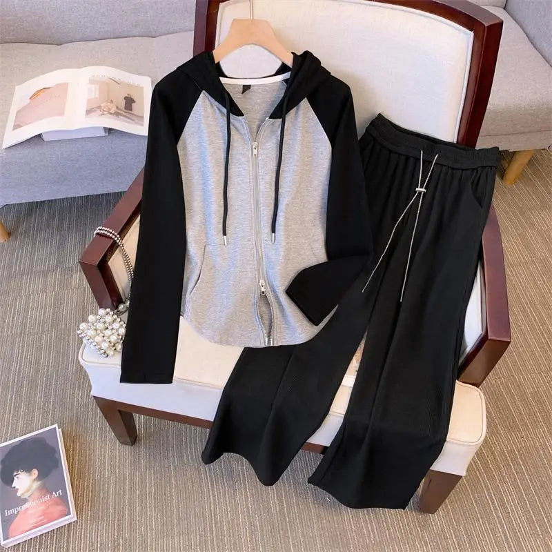 Maxy Fashion Women Track Suits Sports Wear Jogging Suits Ladies Hooded Tracksuit Set Clothes Hoodies+Sweatpants Sweat Suits clothing