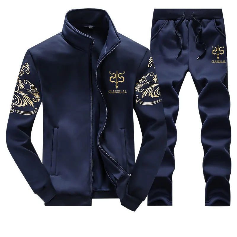 Men Spring Sets Sportswear Tracksuit Hoodies Casual Hooded Sweatshirts+Pants Jacket+Pants 2 Pieces Men Moleton Masculino 9XL