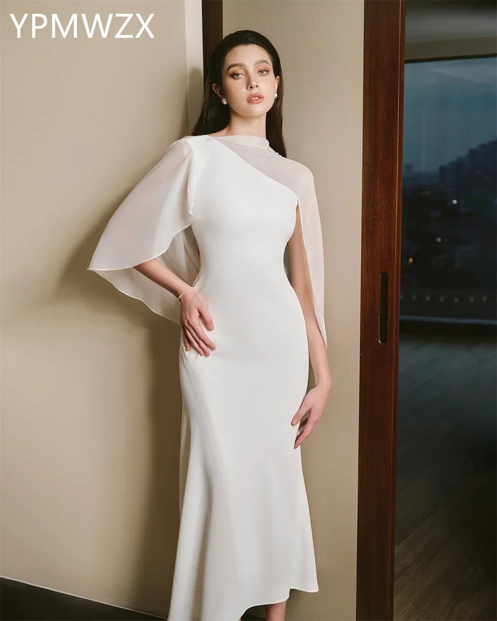 Maxy Customized Evening Dress Women Prom Gown Formal Party YPMWZX Scoop Neckline A-line Floor Length Skirts Bespoke Occasion Dresses