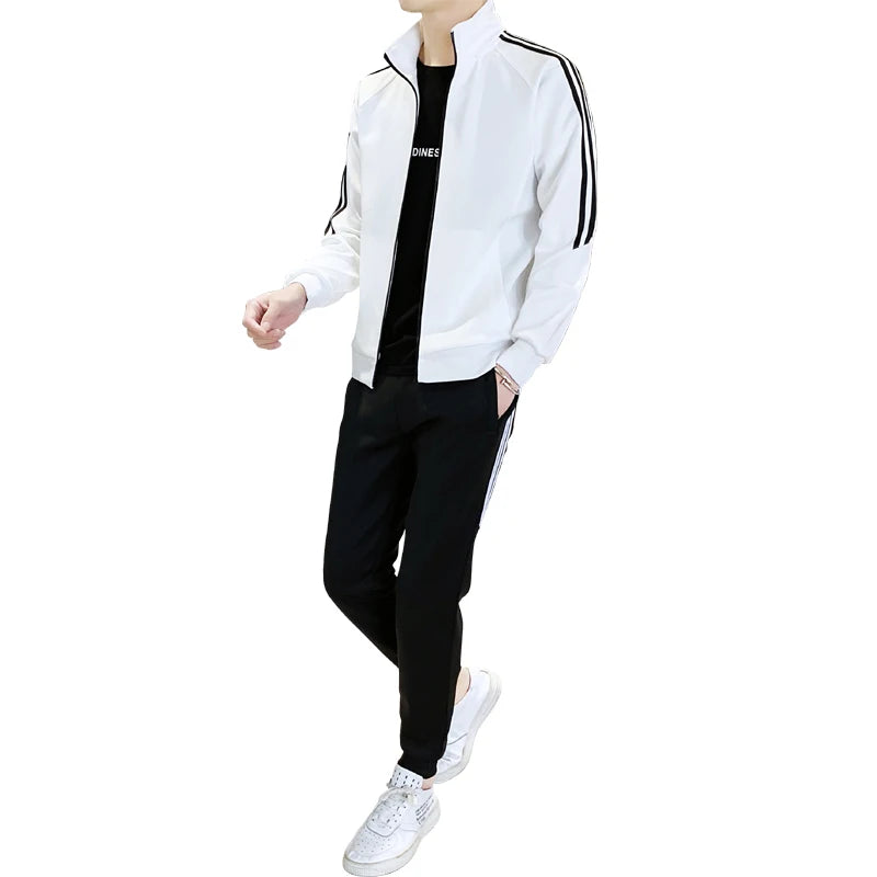 Maxy Autumn And Winter New Men's Sports Running Suit Youth Plus Fleece Sweater Plus Fleece Korean Version Of The Trend