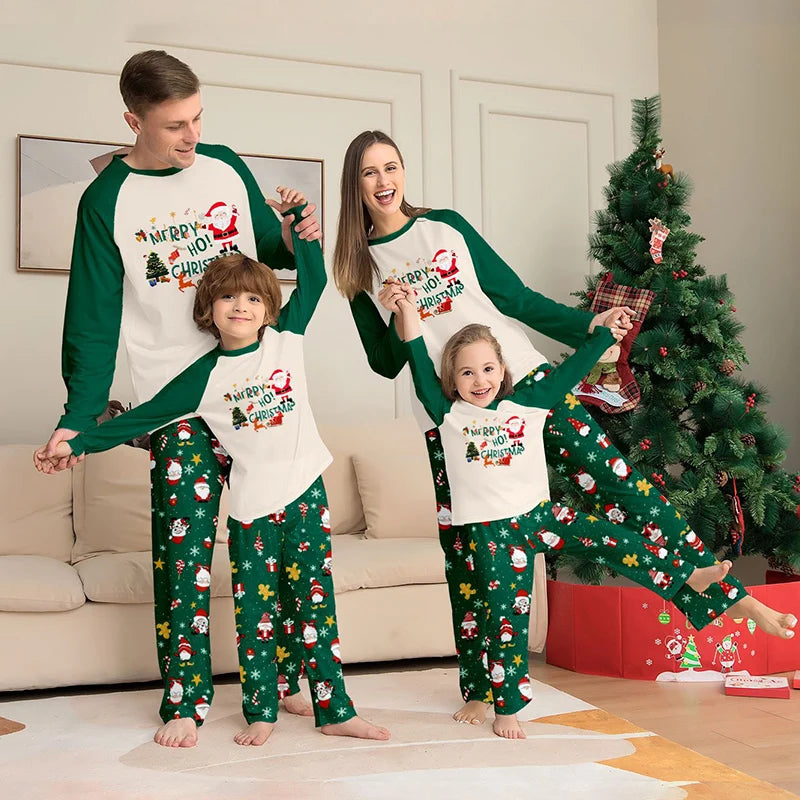 Maxy Christmas 2024 Matching Pajamas Family Outfits Patchwork Set Adult Father Mother Kids Baby Sleepwear Look Pajamas Dog Clothes