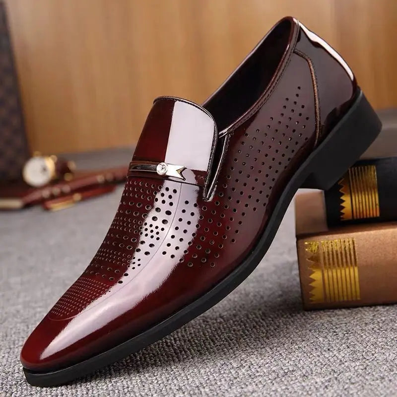 Visco Summer Dress Shoes Men Classic Luxury Plus Size Dress Men Formal Shoes Italian Brand Loafers Mens Dress Shoes Erkek Ayakkab