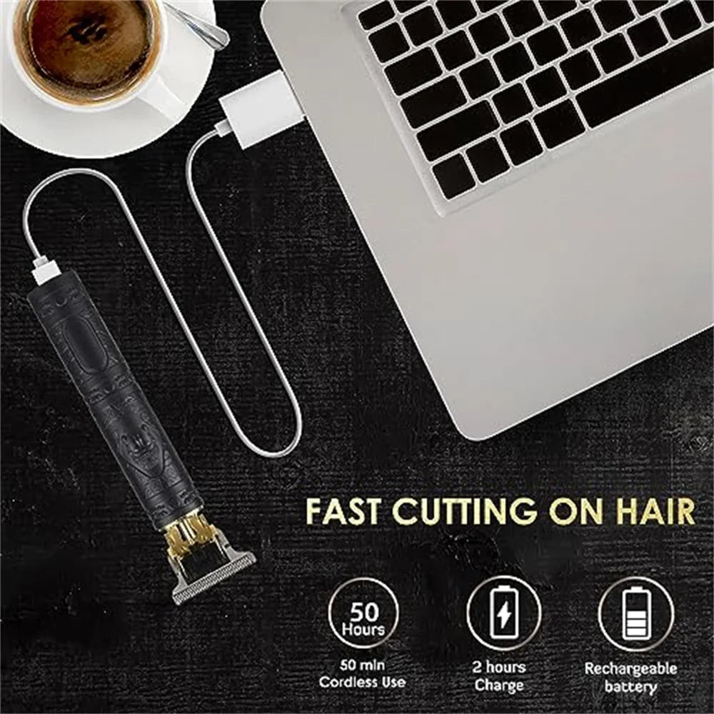 Maxy New Retro T9 Hair Clipper For Men, Electric Shaver, Rechargeable Hair Clipper, Portable Cordless Beard Trimmer
