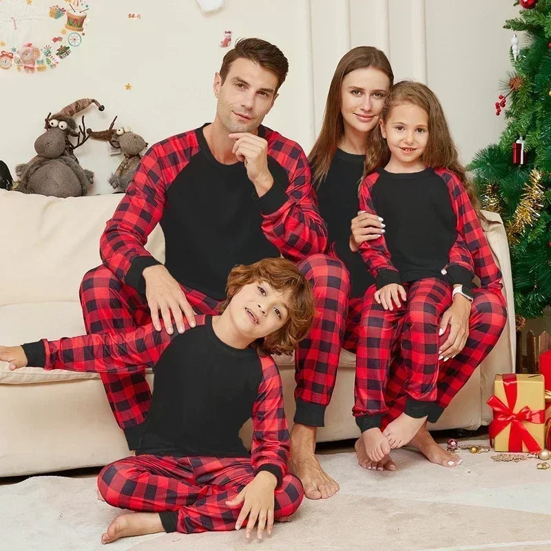 Xmas Gift 2025 new Support Christmas Family Pajamas Set Parent-child 2 Pieces Home Suit Soft Loose Sleepwear Baby&Dog Romper