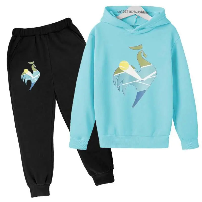 Maxy Kids Hoodie Rooster Sweatshirt Top + Pants 2p Coat Boys Girls Preschool 3-12y Beautiful Girls Sunshine Sports Casual Suit