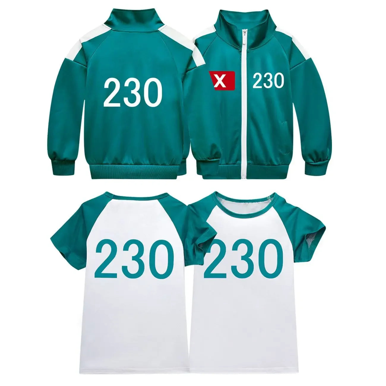 Maxy New Kids Customized Calamari Games 2 Clothes T-shirt 230 Children Tracksuit Boys Girls Tops Carnival Party Halloween C