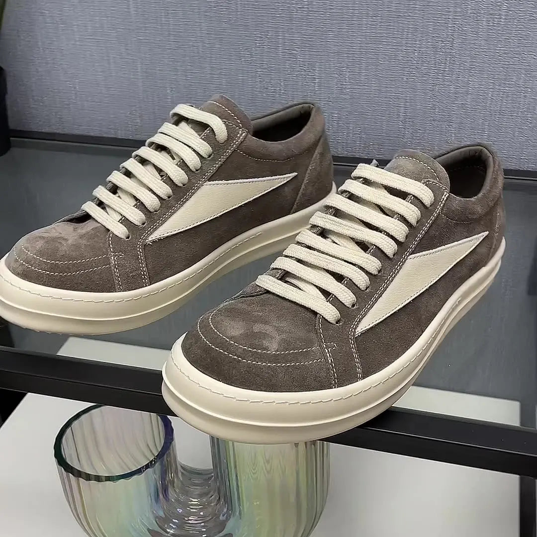 Visco Men Shoes Low Top Women Casual Lace Up Suede Leather Luxury Trainers Vintage Trendy Designer High Quality Sneakers