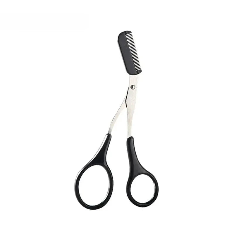Maxy Eyebrow Razor Scissor Stainless Steel Safe Anti-scratch Trimmer for Beginners Crescent Sharp Beauty Tool Multi-color