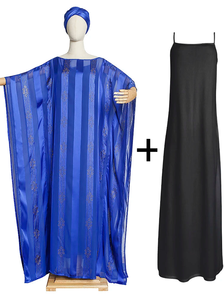 Maxy Women Party Evening Dresses African Dashiki Print Kaftans Long Robe Dubai Turkey Muslim Abayas Two Piece Set Africa Clothes