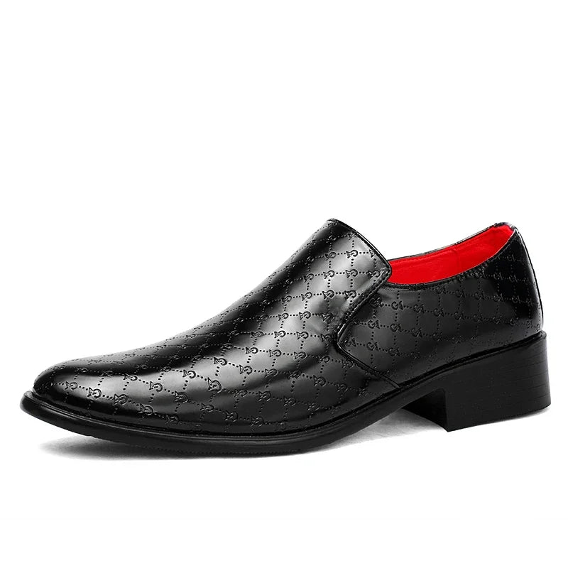 Amay New Trendy Men Fashion Popular Oxford Red White Black Male Formal Dress Shoes Designer Brand Italian Gentleman Wedding Shoes