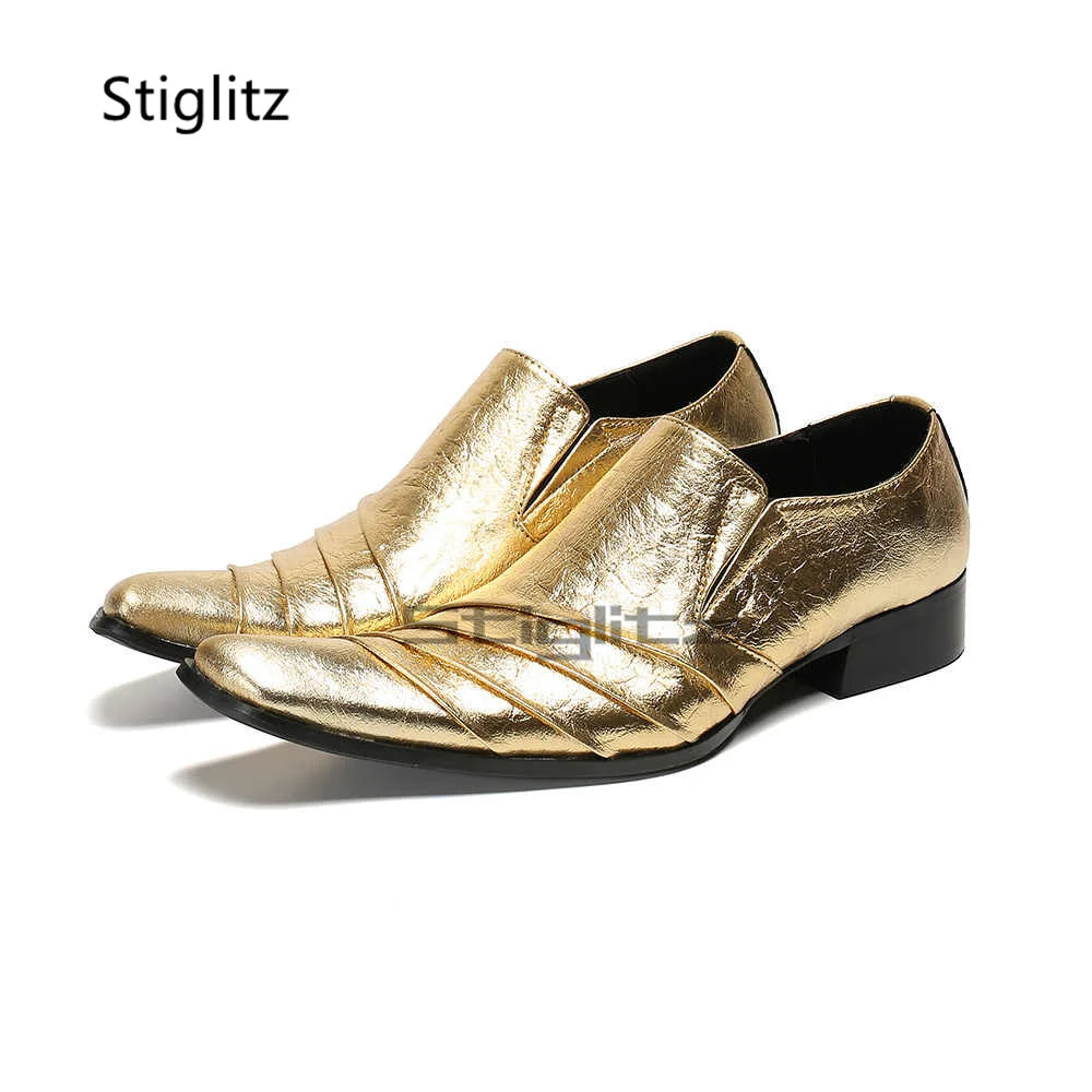 Visco Black White Men Dress Leather Shoes Small Square Toe Rhinestone Mixed Colors Prints Genuine Leather Party Banquet Business Shoes