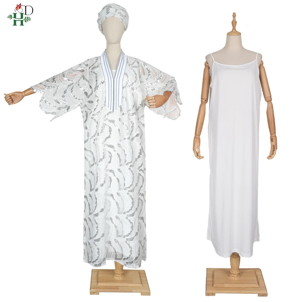 Maxy Dress Plus Size for Women Elegant Dubai Turkey Clothing Wedding Party Gown Church White Lace Clothes