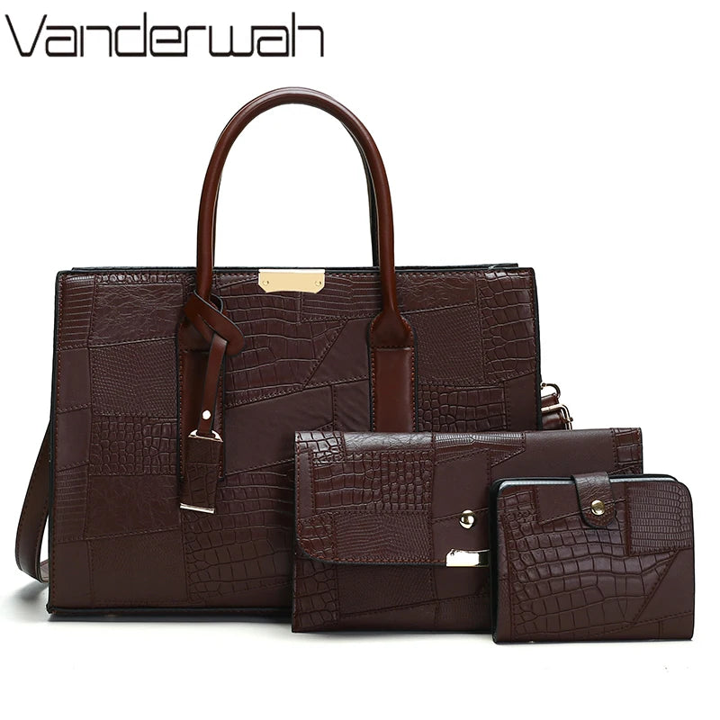 Maxy Large Capacity Shopping Bag for Daily Commuting Handbags Luxury Shoulder Bags Splicing Pu Leather Handbags Caual Tote New Sac