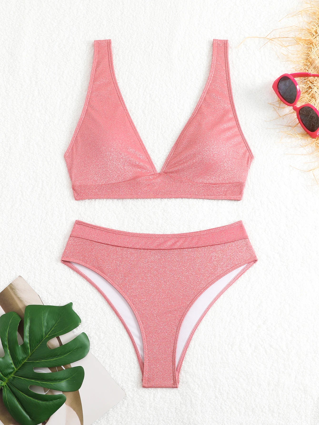Maxy Sexy Glitter Female Swimsuit High Waist Bikini Summer Women Swimwear Push Up Two-piece Bikini set Bather Bathing Suit Biquinis