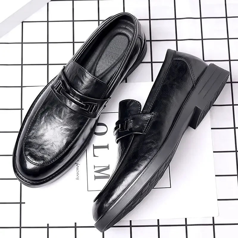 Amay Dress Shoes Man Natural Gumrukfree Genuine Leather Social Shoe for Men Official Business Clothing Italian Cheap Liquidation New