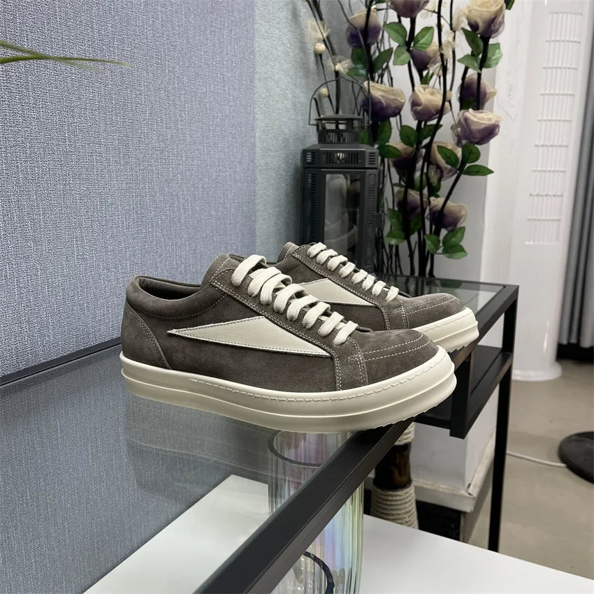 Visco Men Shoes Low Top Women Casual Lace Up Suede Leather Luxury Trainers Vintage Trendy Designer High Quality Sneakers