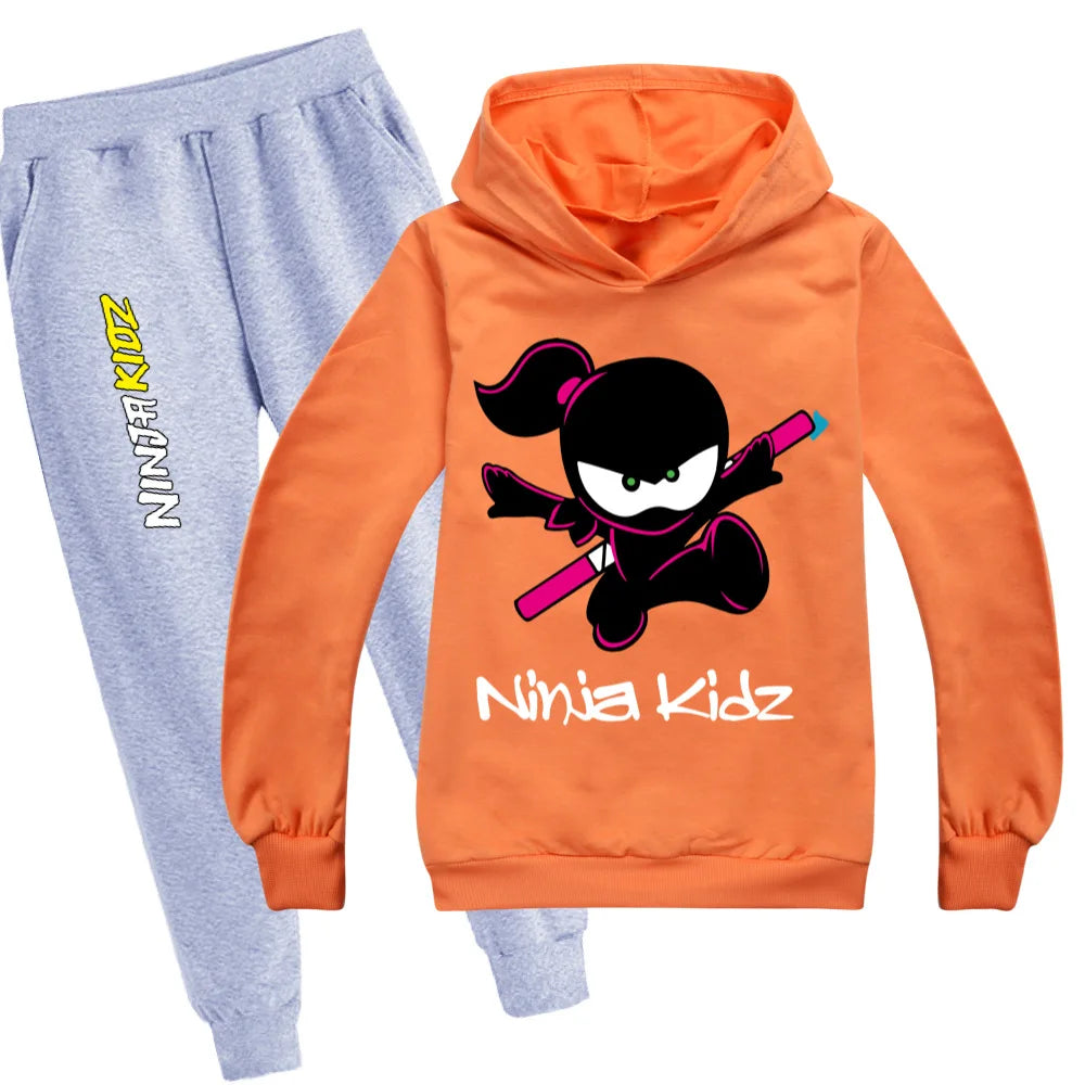 Maxy Fall Boys T Shirts Hoodies 2pcs Sets Toddler Girl Winter Clothes NINJA KIDZ Kids Christmas Clothing Fashion Children Outfits