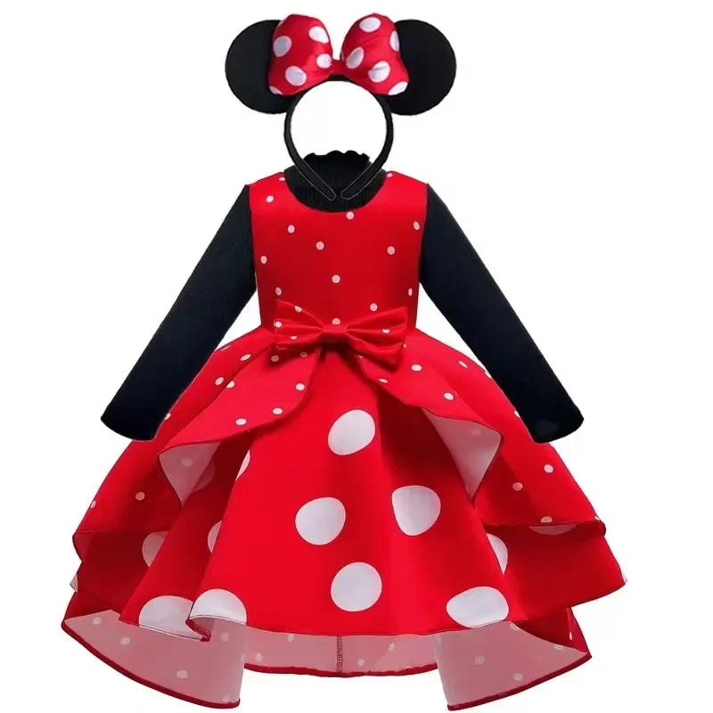 Maxy Halloween Baby Girls Minnie Mickey cos Dress Kids Cartoon Costume Toddler Children Party Birthday Ballet Clothes Princess Dress
