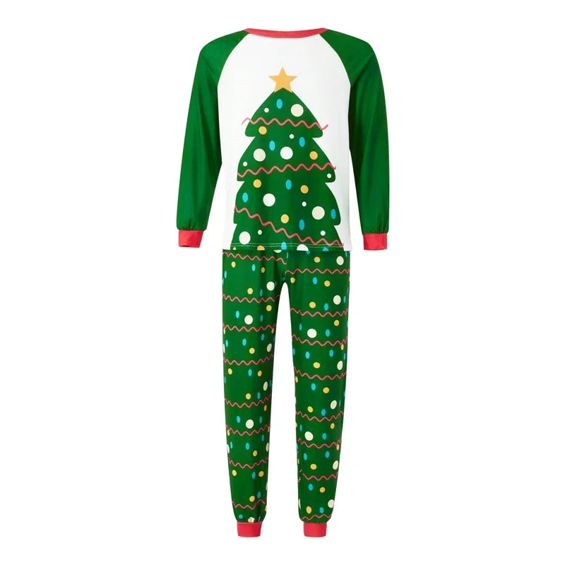 Max Christmas Family Matching Pajama Sets Cute Christmas Tree Elk Sleepwear Holiday PJS Sleepwear for Couples Kids Baby