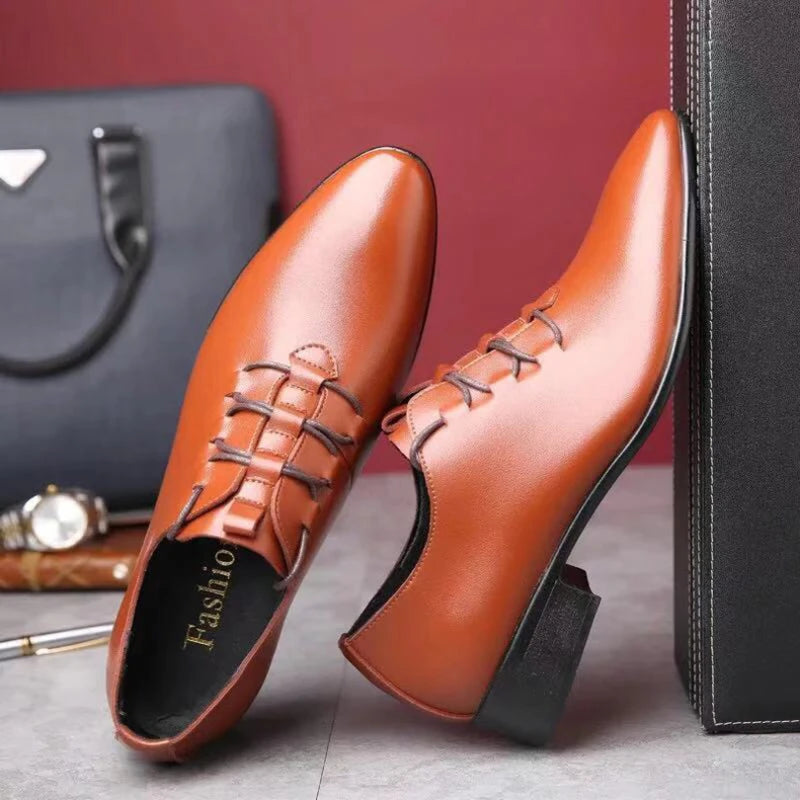 Amay Fashion Casual Business Leather Shoes Black Work Loafers Shoes Tenis Masculino Driving Designer Dress Italian Formal Shoes Men