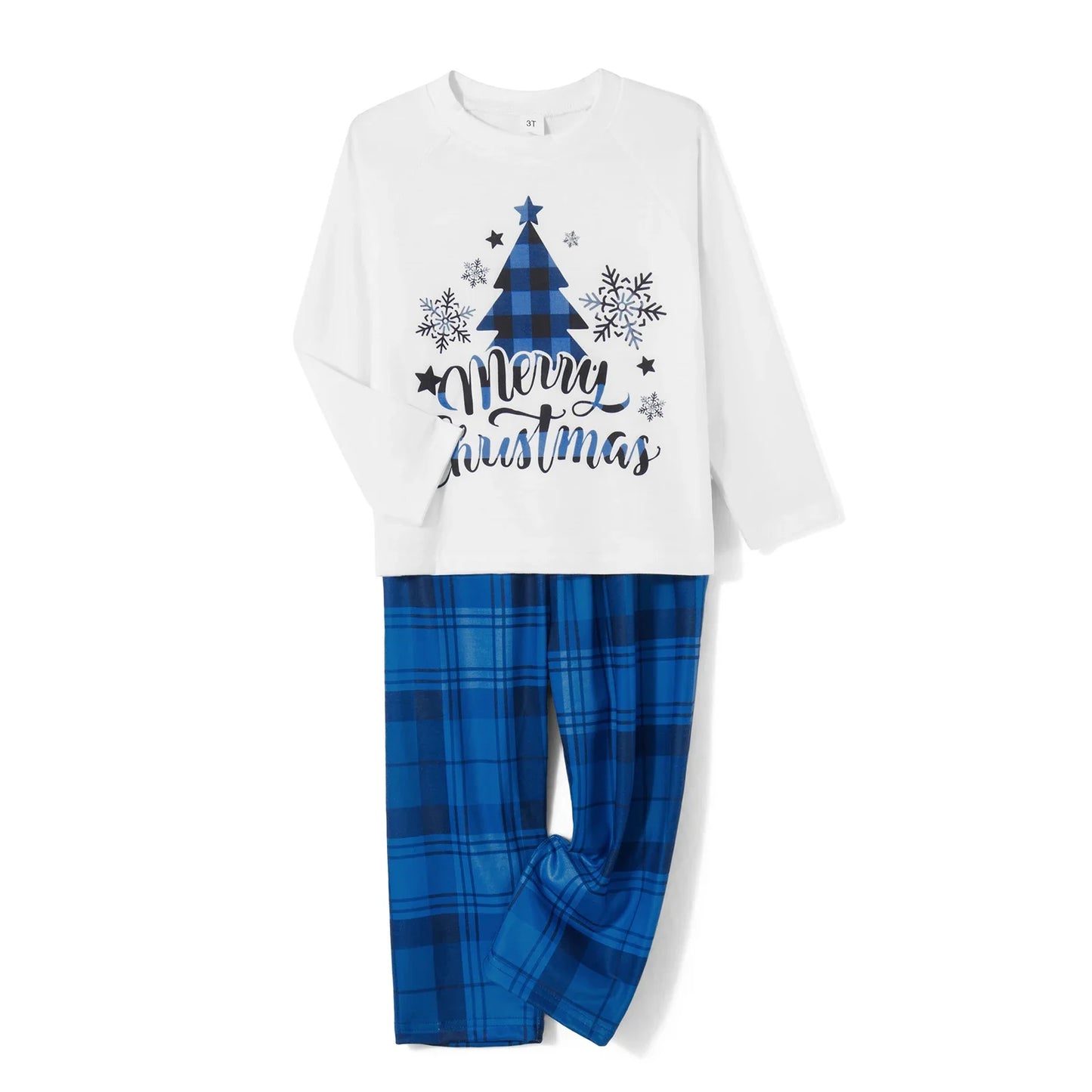 Family Matching Christmas Pajamas Christmas Tree&Letter Print Long Sleeved T shirt Rompers Plaid Trousers Sleepwear Homewear HOT