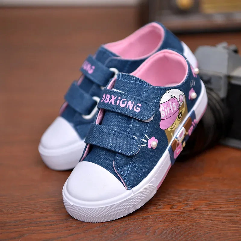 Maxy Children's Canvas Shoes Soft Bottom Fashion Kids Casual Sports Running Shoe Non-slip Breathable Toddler Flat Sneakers 21-38 Size