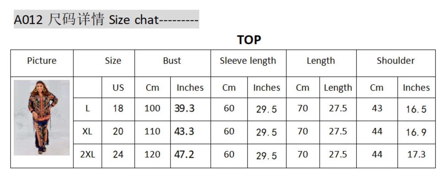 Maxy 2 Piece Women Sets Dashiki New Arrival Spring Autumn Matching Sets Two Pieces Sets Top Pants Suits Outfits Clothing