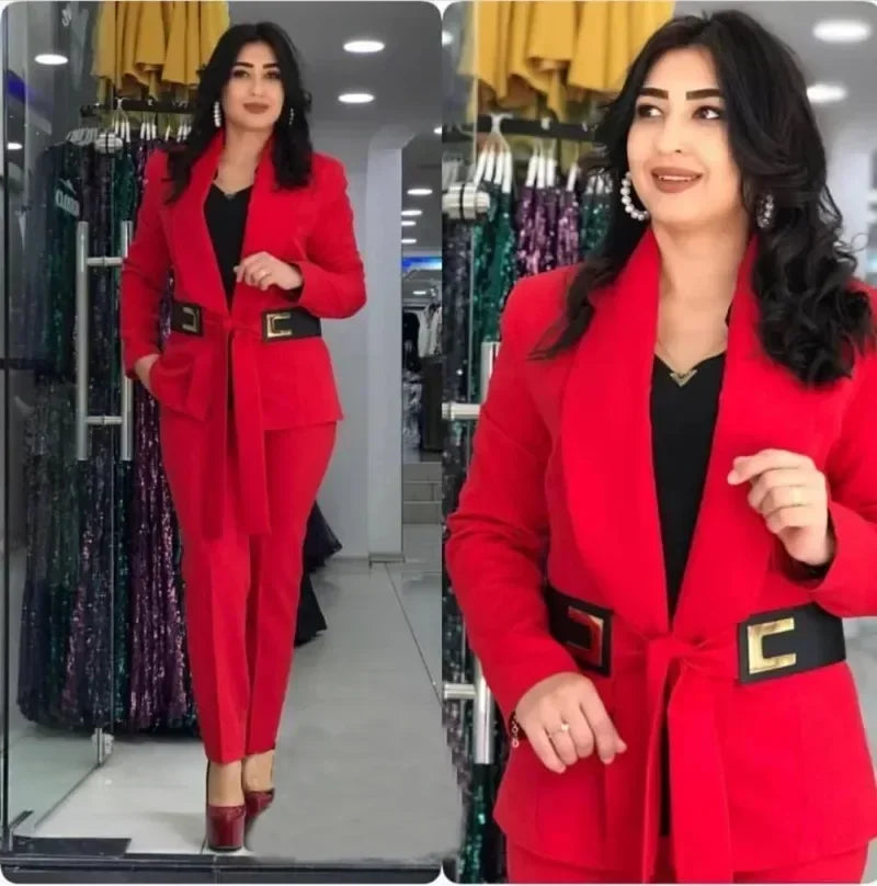 Maxy 2 Piece Set Africa Clothes African Fashion Suit Top and Trousers Super Elastic Party Plus Size For Lady