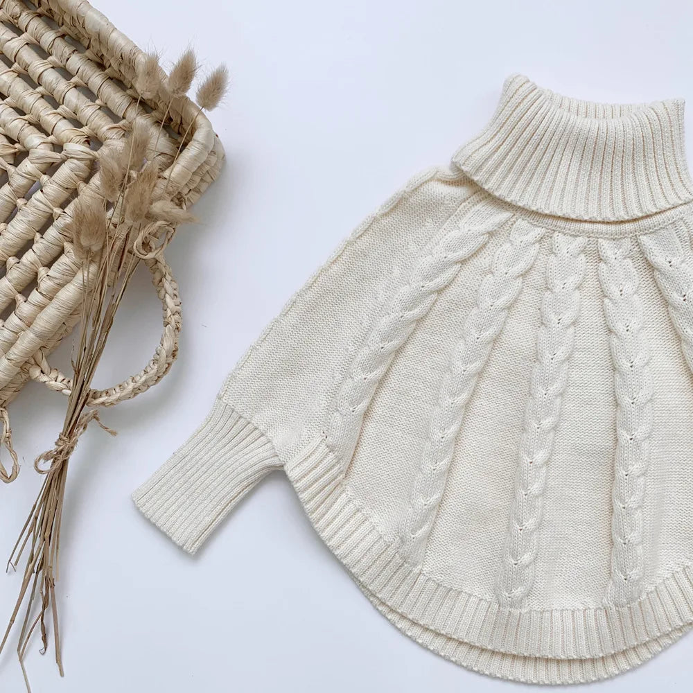 New 2021 Autumn  Kids Girls Long Sleeve Girls' Cloak Thick Thread  Twist Cloak Toddler Girl Sweaters  Winter Clothes for Girls