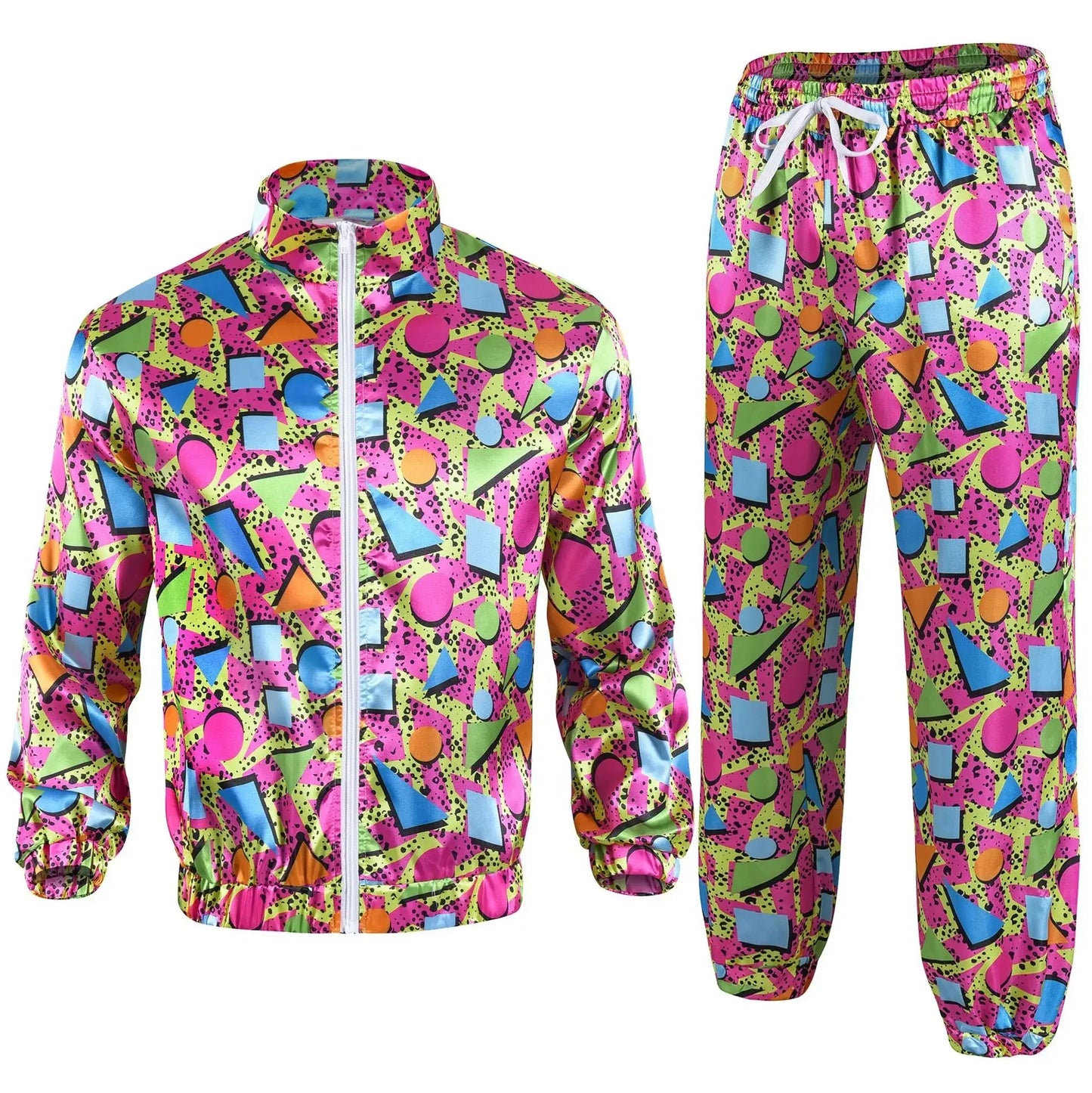 Maxy Disco Tracksuit 2pcs Jogging Wear Retro Style Carnival Theme Party Suit Live Cosplay Jacket and Pants  cosplay costumes