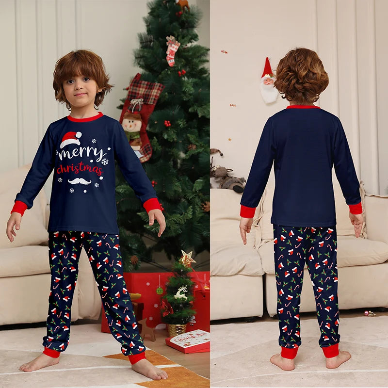 Christmas Family Matching Pyjamas Set 2025 Adult Mother Father Kids 2Pcs Xmas Pajamas Outfits Baby Look Sleepwear Dog Clothes