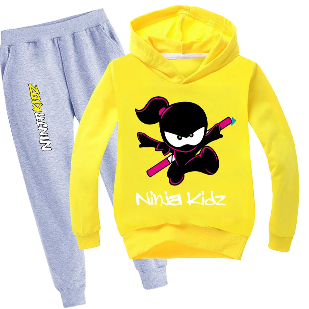 Maxy Fall Boys T Shirts Hoodies 2pcs Sets Toddler Girl Winter Clothes NINJA KIDZ Kids Christmas Clothing Fashion Children Outfits