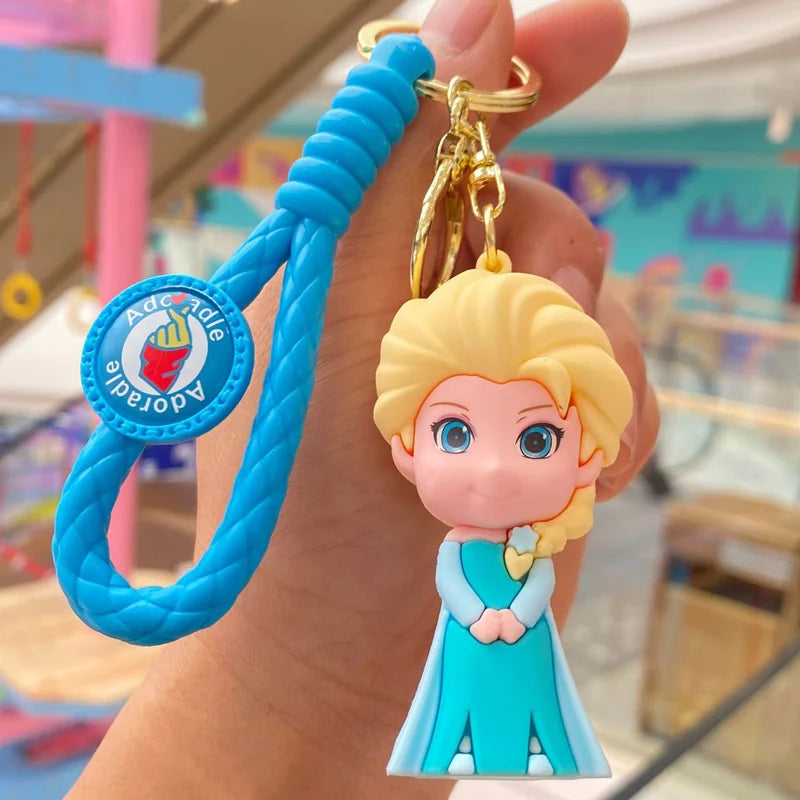 Maxy Anime Disney Figure Villain Maleficent The Evil Queen Cruella Silicone Keychain Bag Key Ring Pendant Children Toy Birthday Gifts