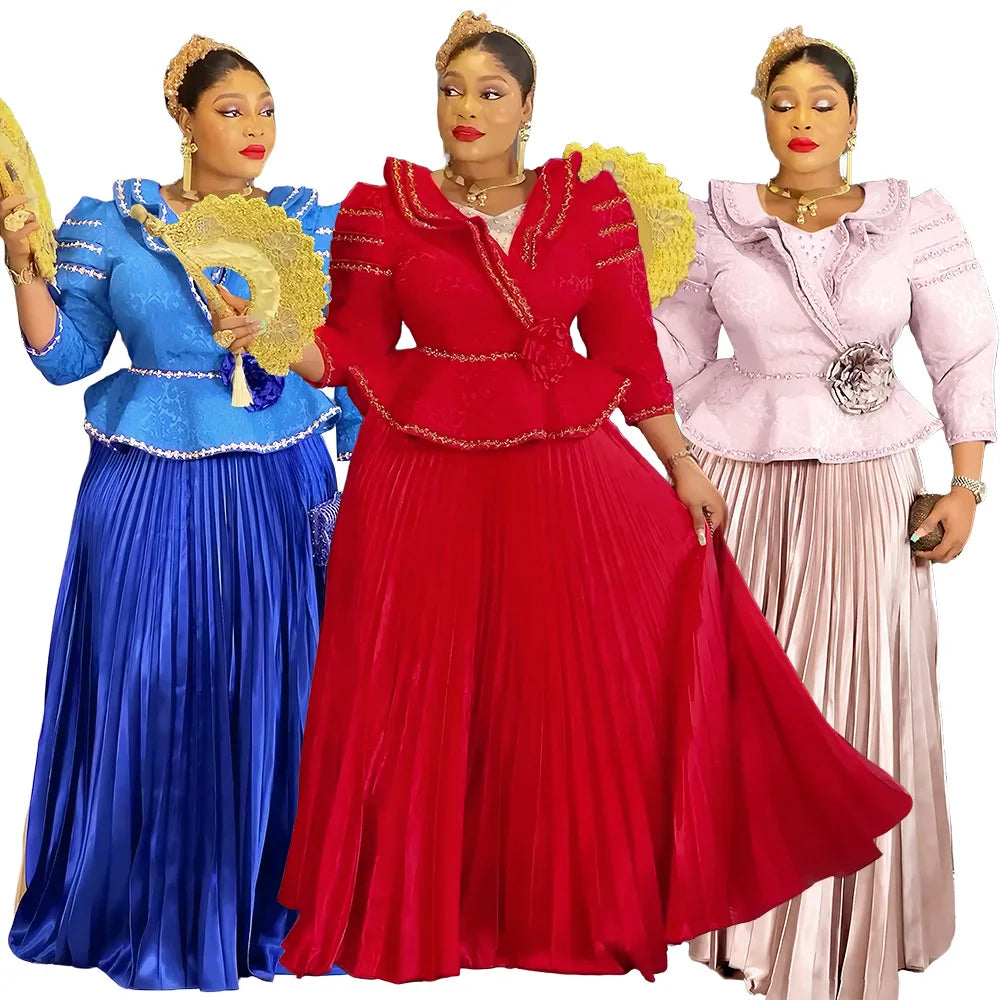 Amay Party Dresses for Women Elegant Turkey Muslim Maxy Dress Plus Size Fashion Dashiki Ankara Wedding Evening Gown